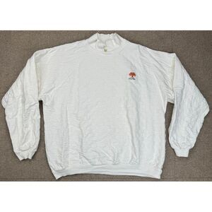 WEK Carmel Valley Vintage White Embroidered Men's Long Sleeve Sweater‎ Size 3